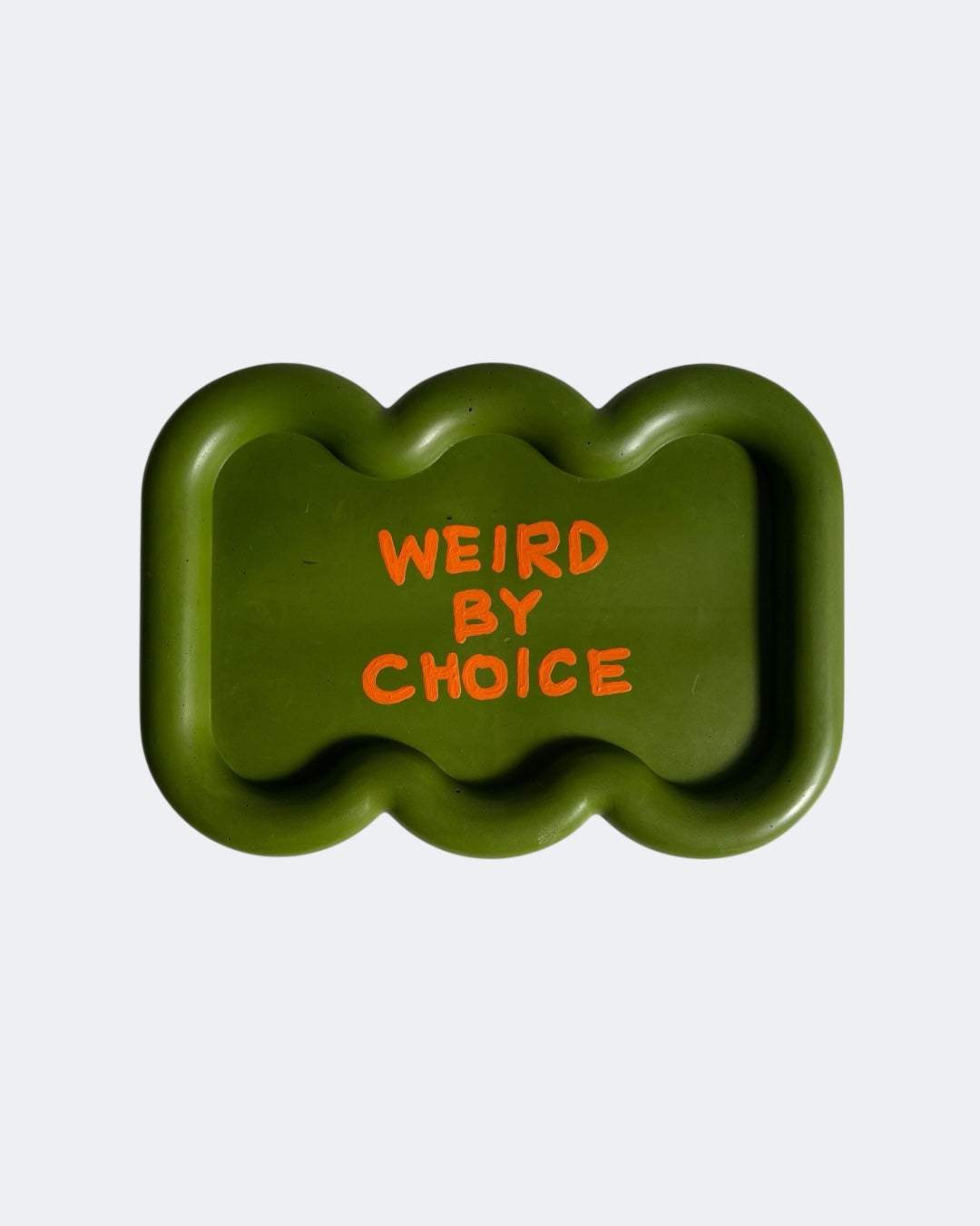 WEIRD BY CHOICE tray / moss green