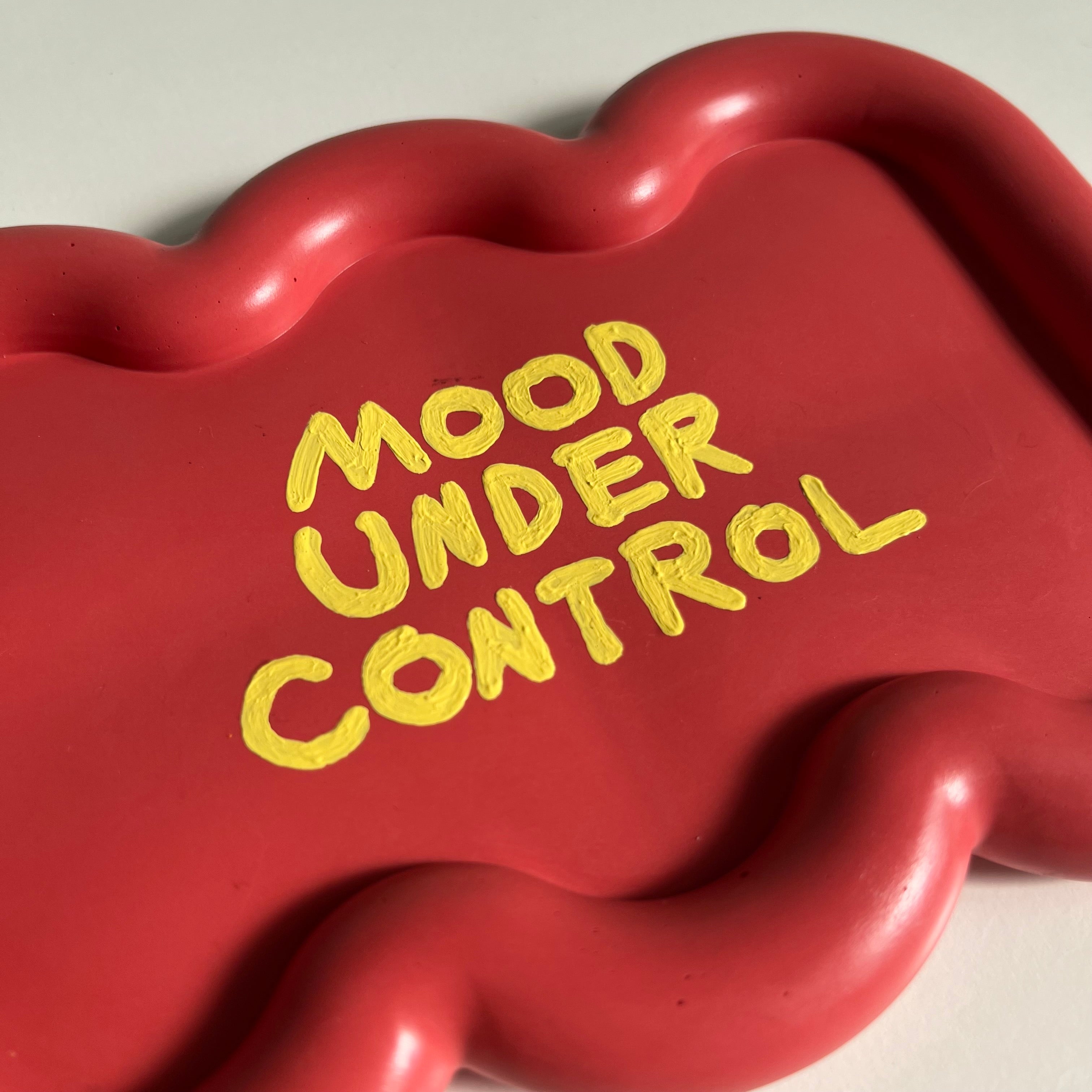 MOOD UNDER CONTROL tray / coral red