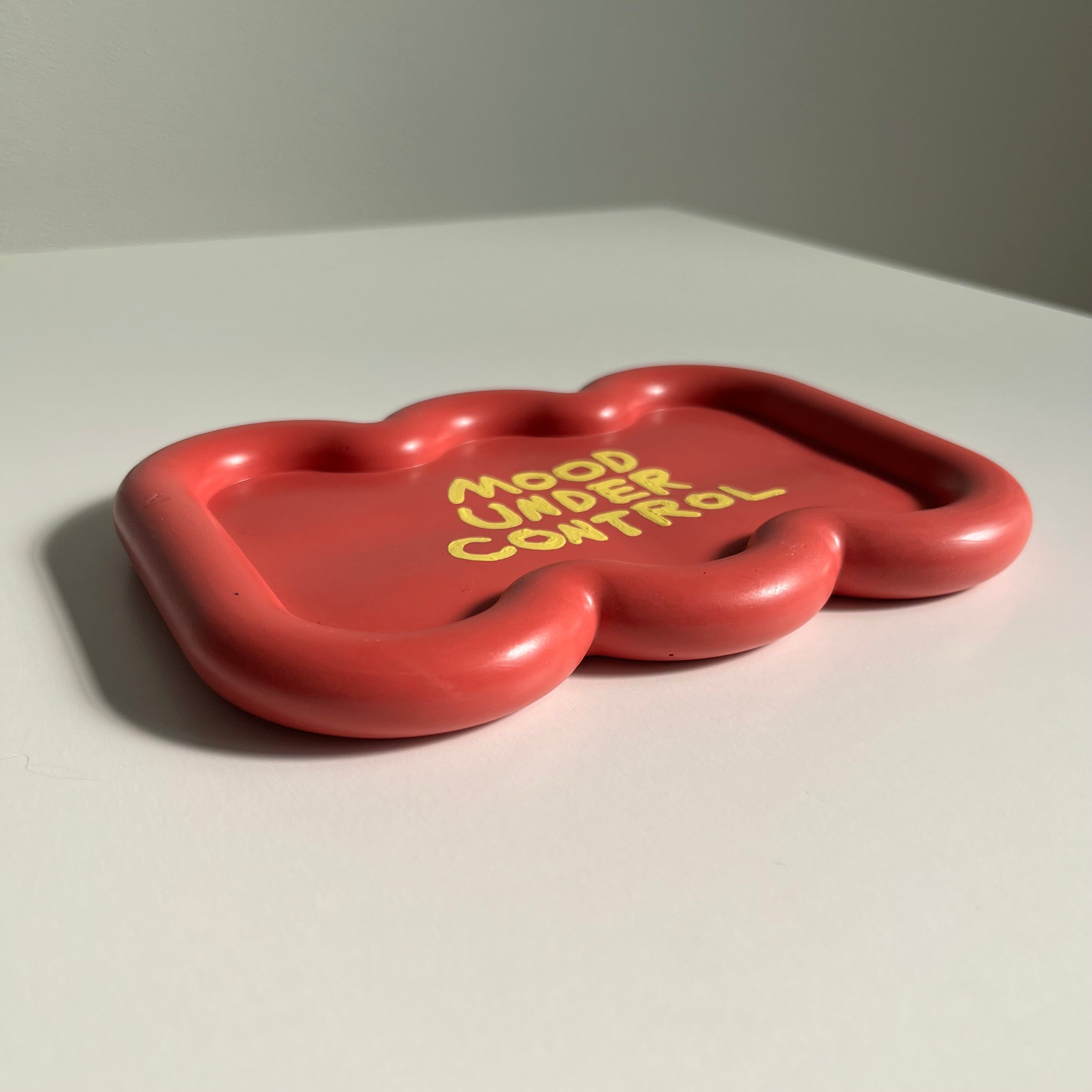 MOOD UNDER CONTROL tray / coral red